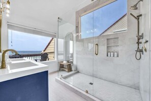 Een douche, een haardroger