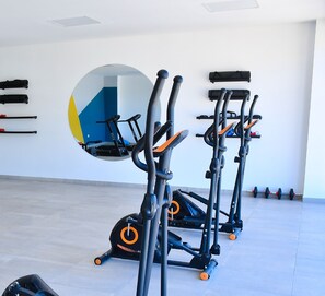 Stay active with our fitness center featuring treadmills, ellipticals, and weightlifting stations.