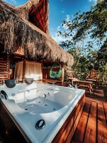 Deluxe Cabin, 1 King Bed, Private Bathroom, River View | 1 bedroom, free WiFi