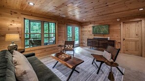 Smart TV, fireplace, printers