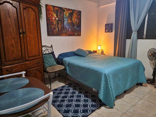 Garden-View Double Room A/C, Private Bath & Terrace Access