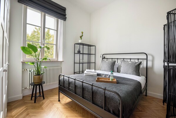 Iron/ironing board, WiFi, bed sheets