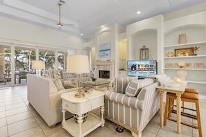 TV connectée, cheminée