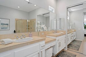 Shower, hair dryer, towels, soap - Views! Views! Views! Gorgeous PGA West Home with Infinity Pool (La Quinta)