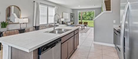 Microwave, oven, dishwasher, electric kettle