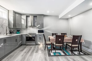 Microwave, oven, stovetop, dishwasher