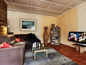 TV, fireplace, DVD player