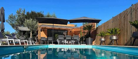 A heated pool