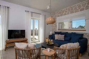 Living area - Villa Thea Mare Levantes (Lakones)