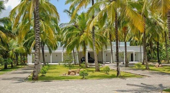 A resort with a central building surrounded by palm trees and a well-maintained lawn. - Lavendish Wild Wilpattu (Nochchiyagama)