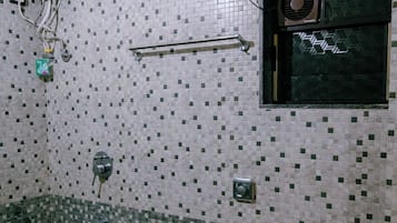 Towels, soap, shampoo