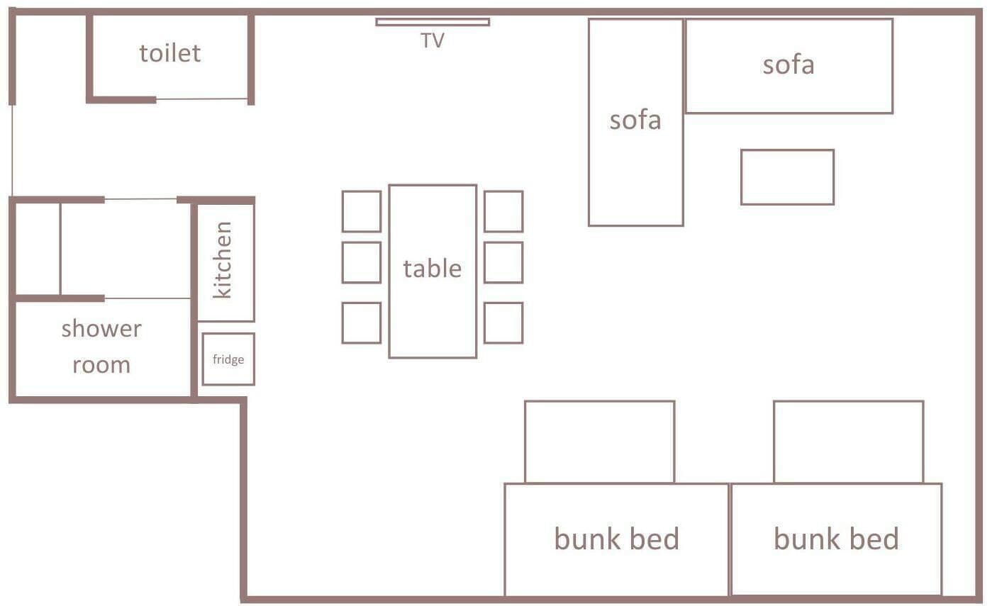 Estúdio conforto | Planta do andar