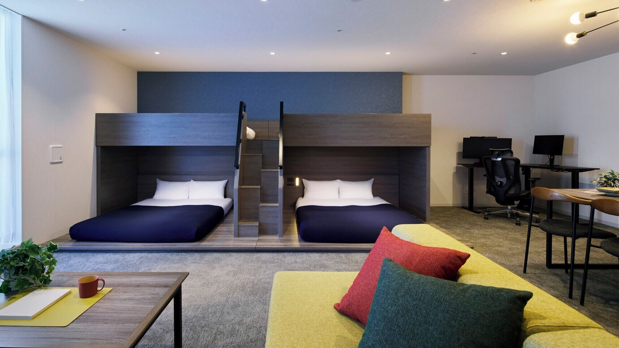 Blackout curtains, free WiFi, bed sheets