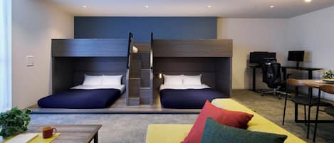 Blackout curtains, free WiFi, bed sheets