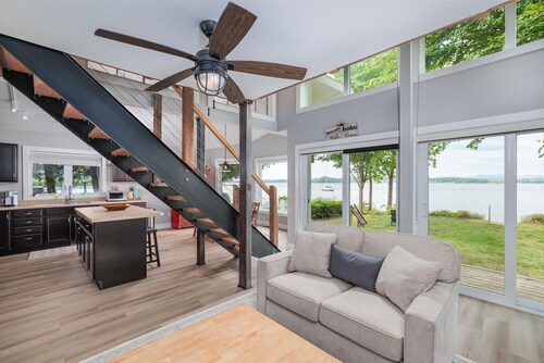 Gorgeous Lakefront Home w/ Private Beach & Views