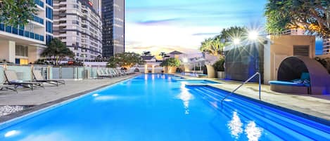 Indoor pool, outdoor pool
