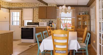 The View from this Lakeside Cottage with Beach in Backyard, is BEAUTIFUL!