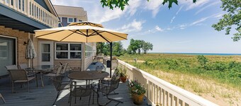 The View from this Lakeside Cottage with Beach in Backyard, is BEAUTIFUL!