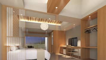 Quarto clรกssico, para nรฃo fumantes, vista para a montanha (w/open air bath) | 1 quarto, edredons de pluma, cofres nos quartos, cortinas blackout