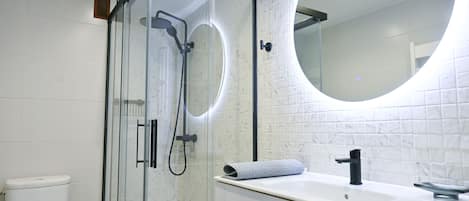 Shower, hair dryer