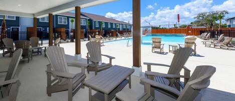 Een verwarmd zwembad