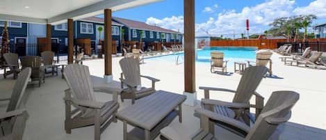 A heated pool