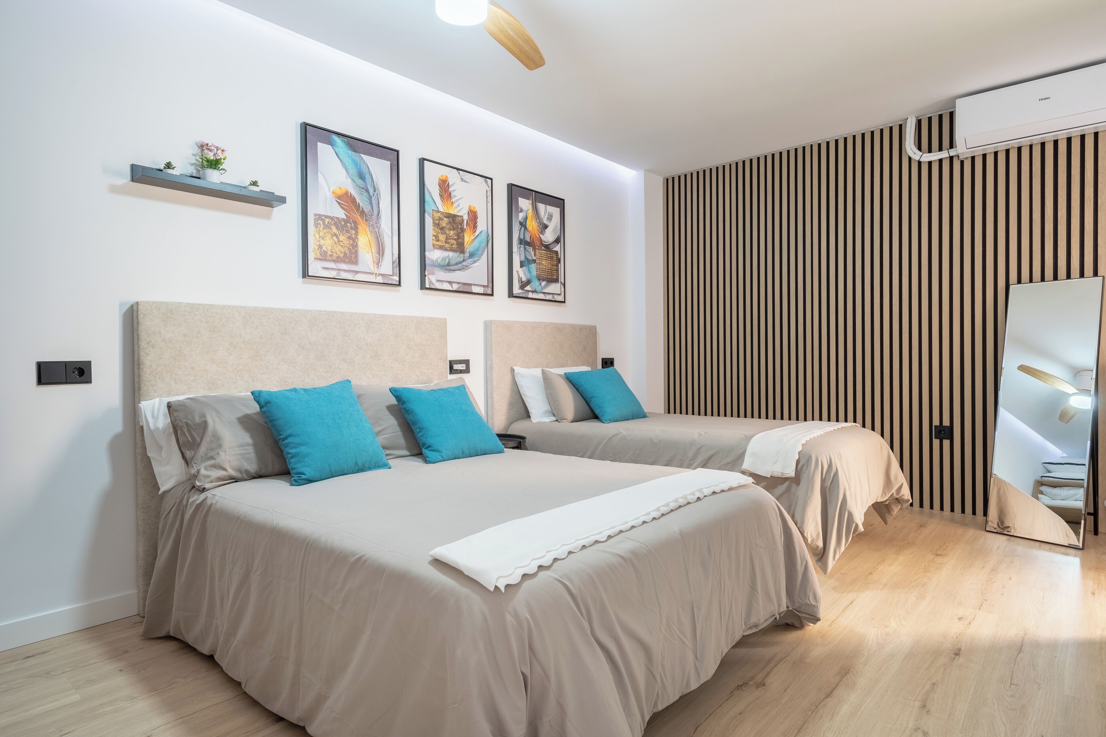 1 slaapkamer, een strijkplank/strijkijzer, wifi, beddengoed