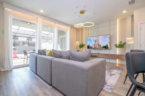 TV, video games, DVD player, books