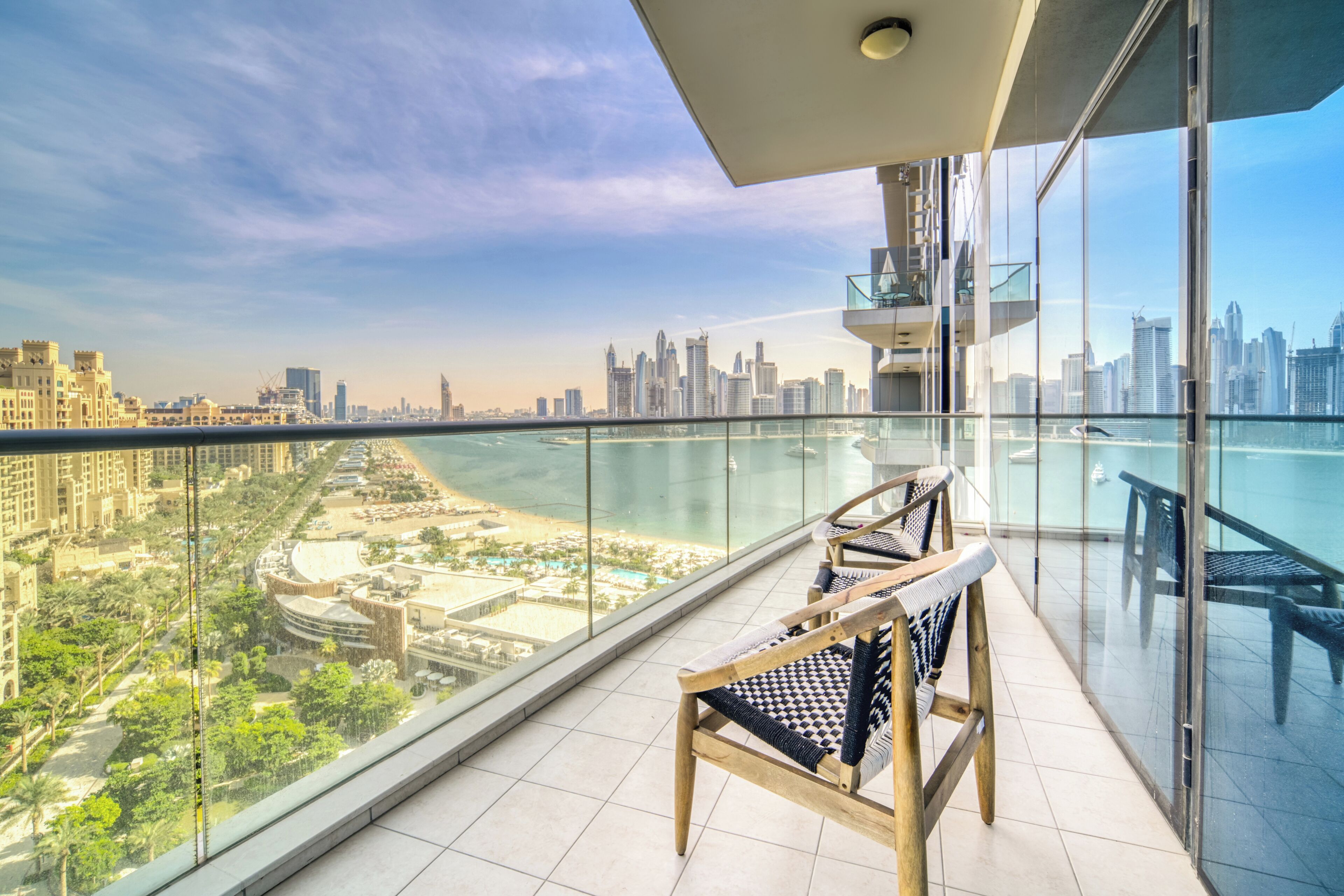 Deluxe Apartment, 3 Bedrooms, Partial Sea View | Balcony view