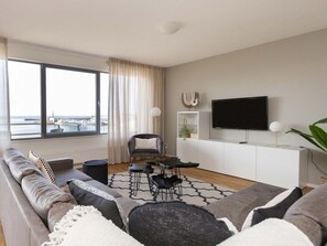 Comfort Apartment, 3 Bedrooms | Living room - Luxury 3 Room Apartment in Scheveningen (The Hague)