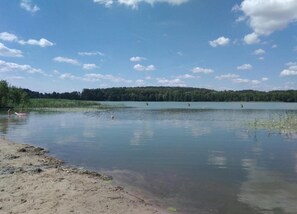 Comfort House, 3 Bedrooms | View from property - A Wooden, Eco-friendly House by the Goszcza Lake. Living Room, 2 Bedrooms (Lubrza)
