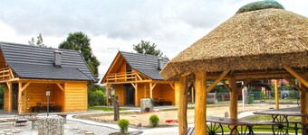 A Wooden, Eco-friendly House by the Goszcza Lake. Living Room, 2 Bedrooms