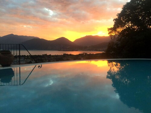 Villa in Pisogne With Pool, Garden and Lake View