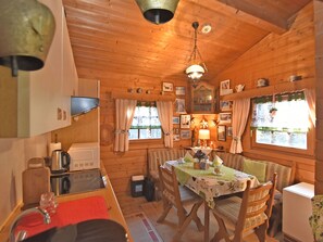 Classic House, 2 Bedrooms | Private kitchen | Fridge, microwave, oven, stovetop - Detached Wooden House Near Bad Wildungen (Haina)