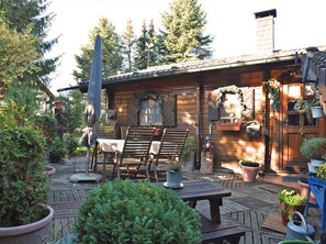 Balcony - Detached Wooden House Near Bad Wildungen (Haina)