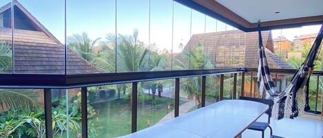 Premium appartement, uitzicht op resort | Veranda