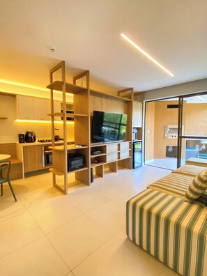 Appartement Premium, vue établissement | Coin séjour