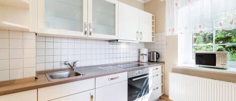 Microwave, oven, dishwasher, high chair