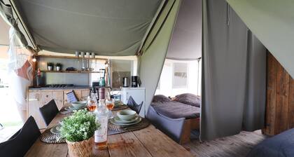 Safari Tent in the Middle of the Fryske Walden