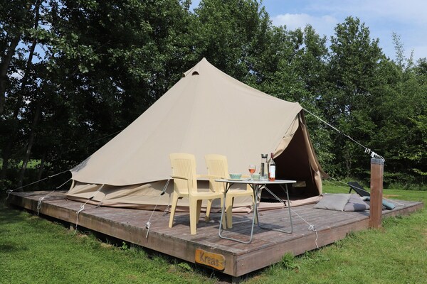 Beautiful Safari Tent In Twijzel With Terrace - Frise