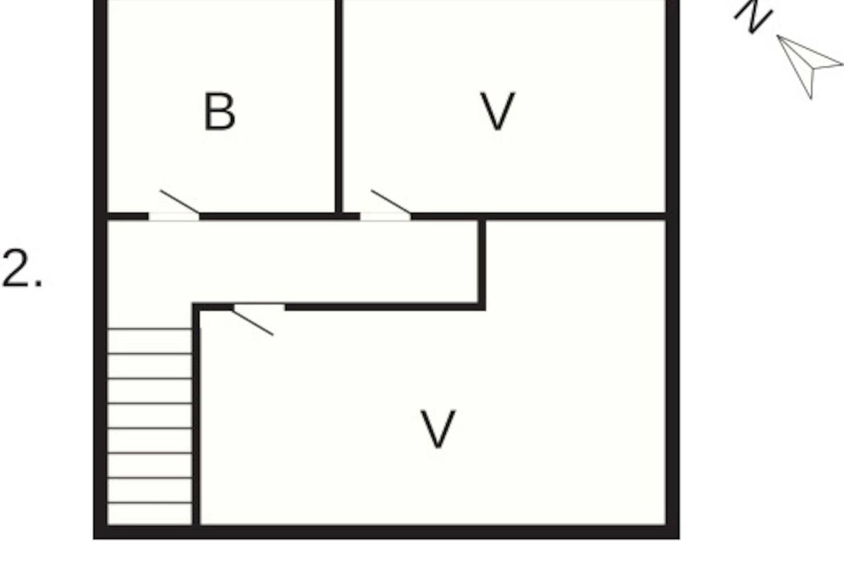 Two floor plans of a hotel with labeled rooms B, V, K, SP, O, and E.