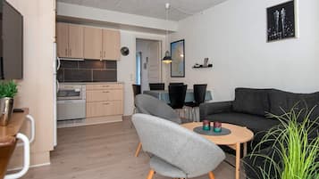 Deluxe-lejlighed - 2 soveværelser | Opholdsområde