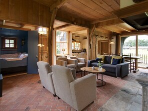 Classic House, 4 Bedrooms | Living room | Fireplace - Cozy Apartment in Enschede Near Forest (Enschede)