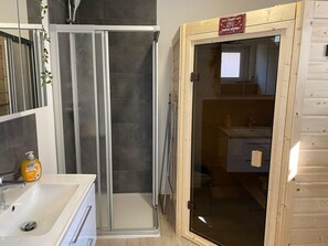 Shower, hair dryer