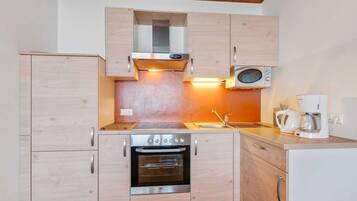 Apartemen Deluks, 2 kamar tidur | Dapur pribadi | Oven dan kursi makan untuk bayi