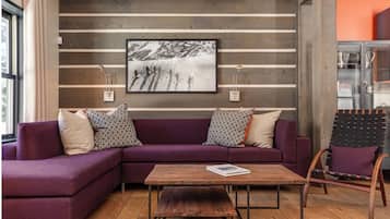 Télévision, cheminée, lecteur de DVD