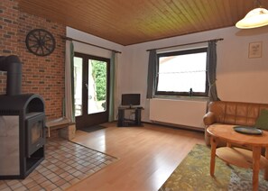 Classic Apartment, 2 Bedrooms | Living room | Fireplace, DVD player
