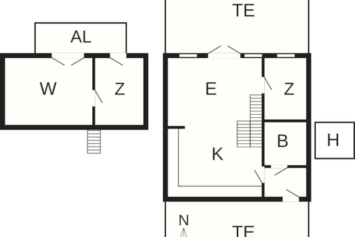 舒适独立别墅, 3 间卧室 | 楼层平面图