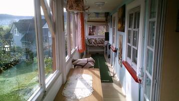 Deluxe Apartment, 2 Bedrooms | Living room | Fireplace, DVD player