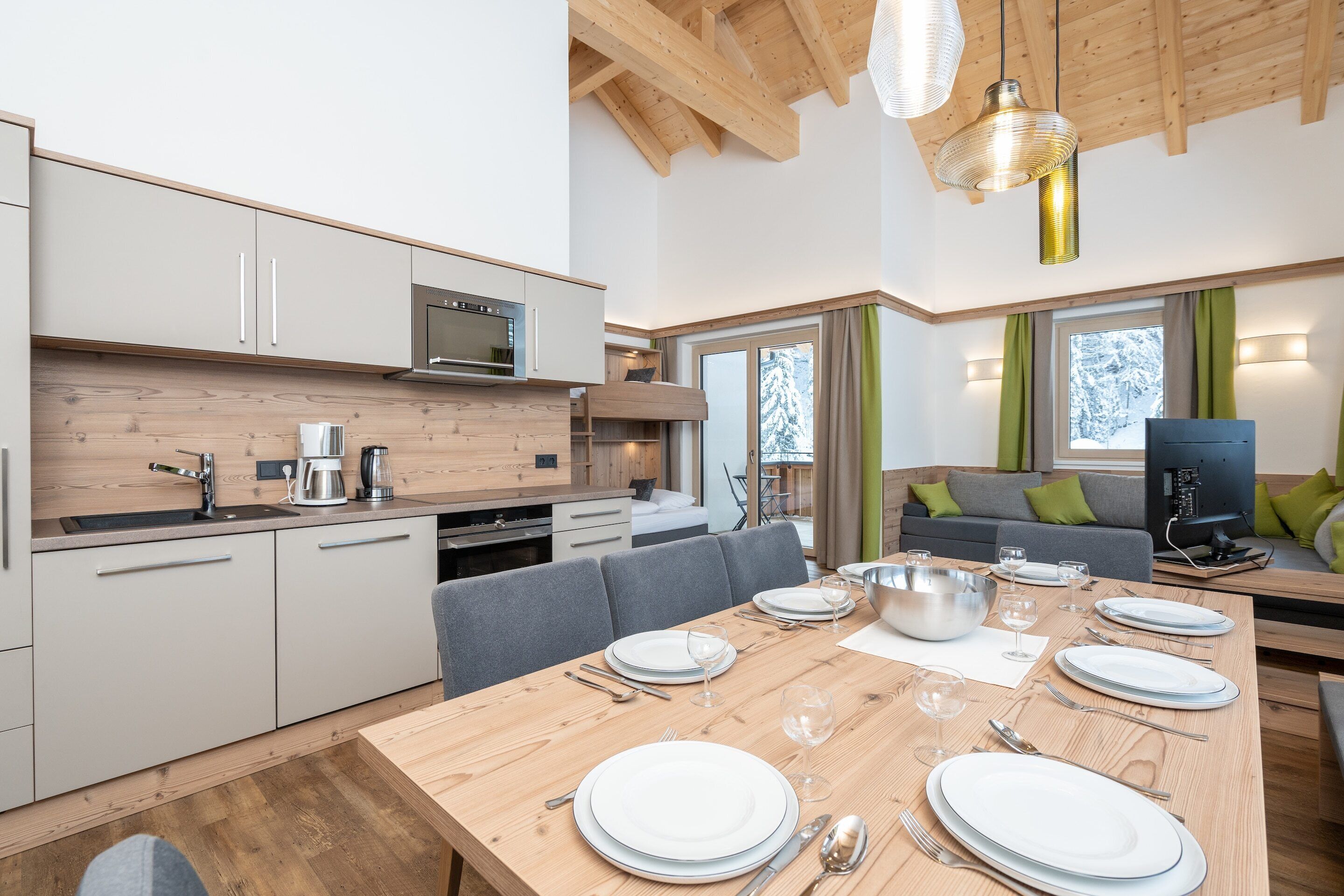 Deluxe-Chalet, 3 Schlafzimmer | Eigene Küche | Wasserkocher mit Kaffee-/Teezubehör, Kühlschrank, Ofen, Wasserkocher